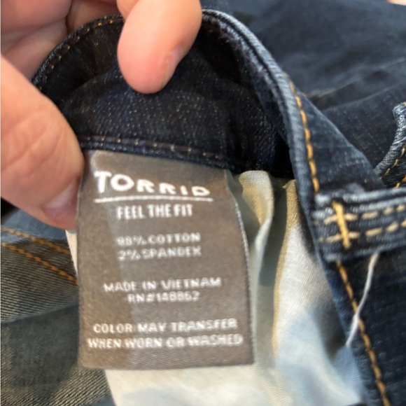 Torrid Boyfriend Straight Jeans Dark Wash - Picture 3 of 8